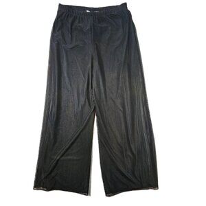 J. R. Nites Caliendo Vtg Wide Leg Palazzo Pants Sheer Overlay Women's 14 NWT